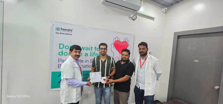 MSME-focused NBFC Saarathi Finance Conducts Blood Donation Camp in Bangalore